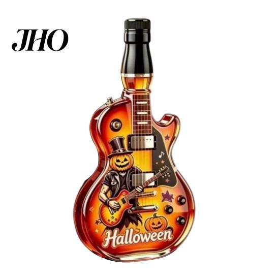 Gitarrenförmige Weinflasche Form Flasche, Dekanter mit großem Fassungsvermögen, Schraubverschluss Borosilikat Dekoratives Barzubehör Glas Bier zur Lagerung und Frische B