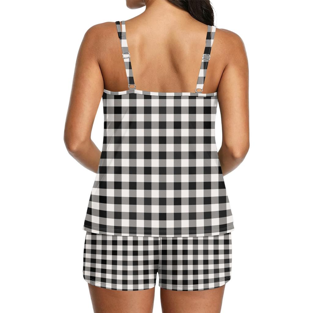Sleeveless Tank Top and Shorts Set for Women Striped Scoop Neck Two Piece Sleepwear Loungewear Summer Casual Outfit