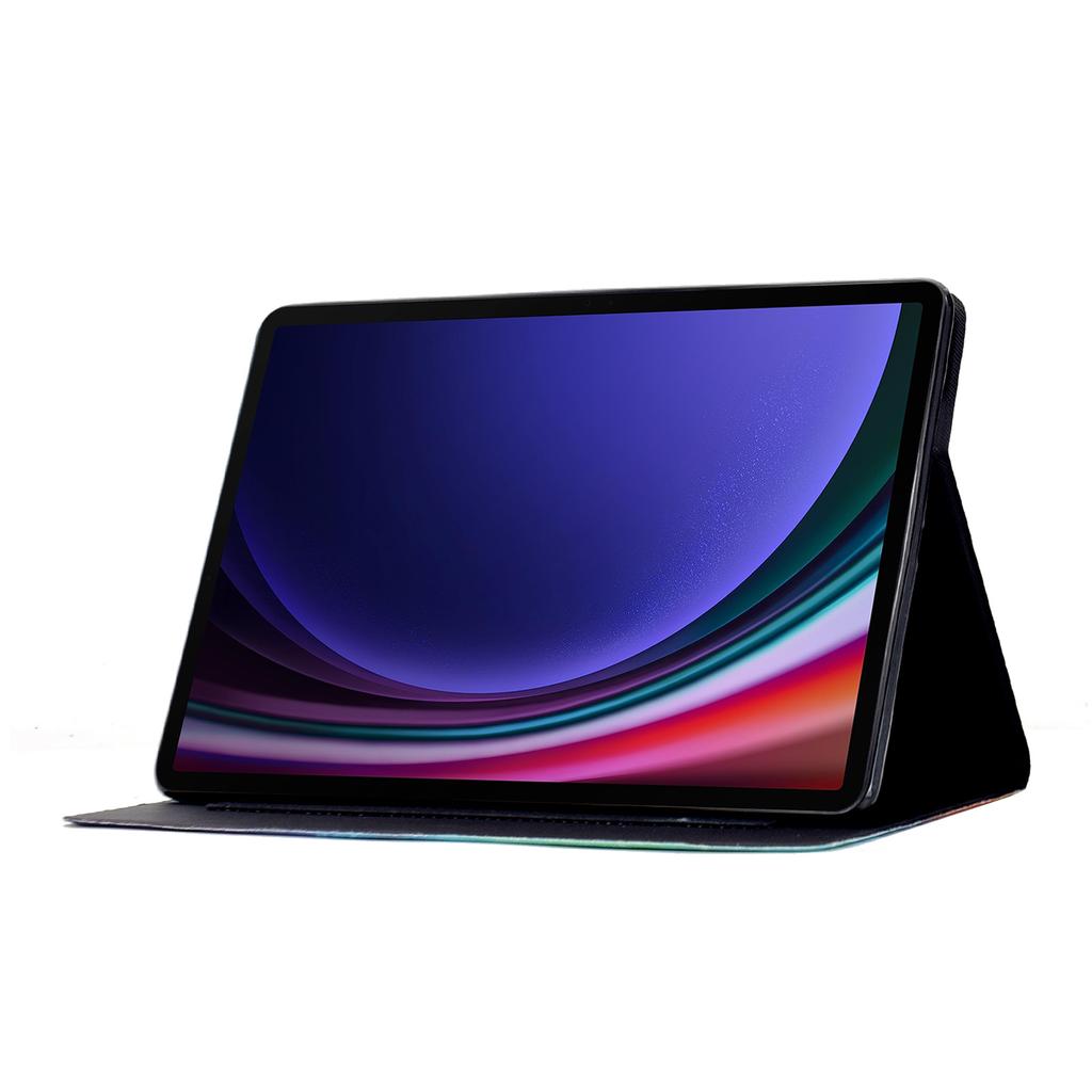Leather Case for Samsung Galaxy Tab S10 Lite/S10 FE/S9 FE/S9 Pattern Painting Card Slots Stand Tablet Cover with Auto Sleep/Wake