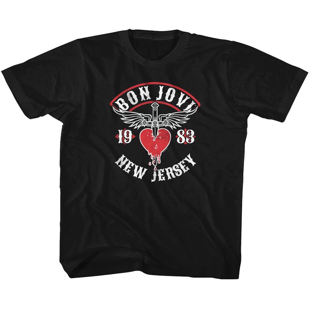 Bon Jovi New Jersey1983 Youth T Shirt Rock Music XL
