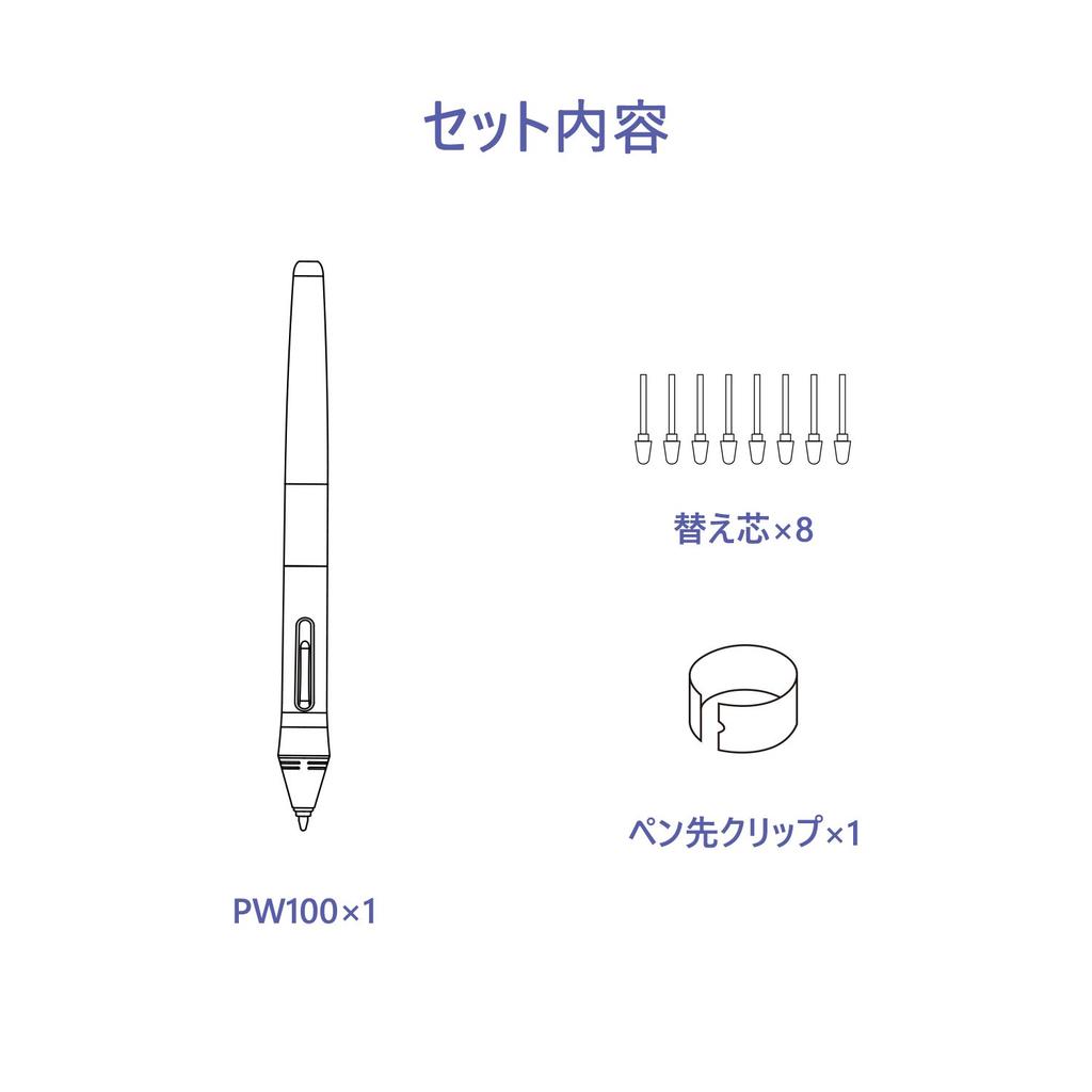 HUION PW100 Pen Tablet for H640PH950PH610PROV2HS610HS64H320MH1060PH1161 with No-Charge Pen