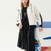FILA Fleece Sports Knit Hooded Jacket Women jackets Cloud-Mushroom-White F11W118503FWT