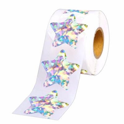 500 Stickers/roll, Pentagram, Laser Sticker, Sparkling, Star Sticker, Waterproof, Self-adhesive, Self-adhesive Label