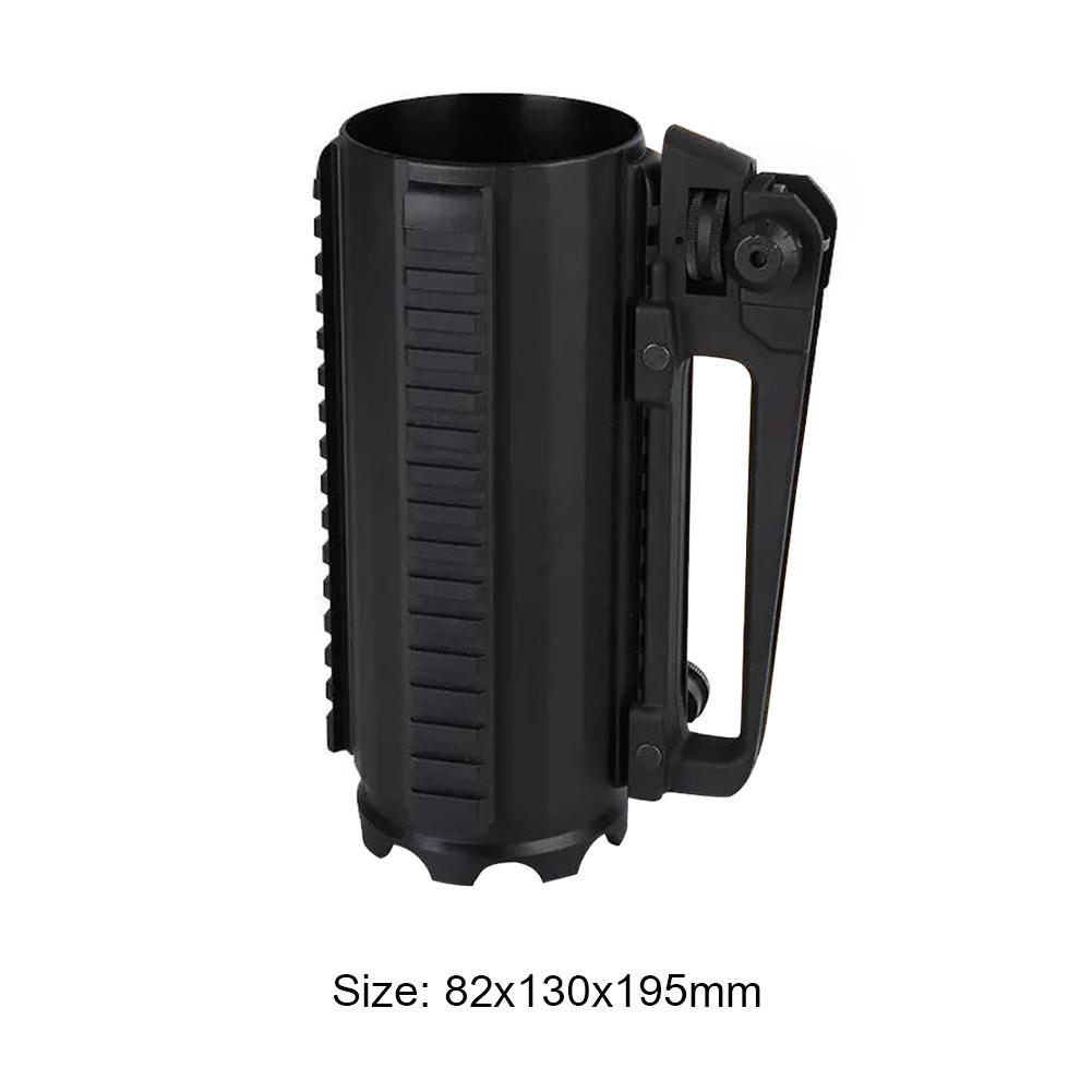 0.5L Tactical Beer Rail Mug Detachable Carrying Battle Rail Mug Multifunctional Aluminum Alloy Outdoor Hunting Sports Beer Cup