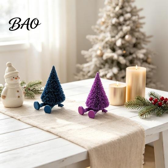 Unique Creative Christmas Gifts Tree Figure, Flexible Movable Joints 3D Printed Collectable Figures Ornament, Festive Atmosphere Figure for