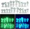 10Pcs Luminous Resin Ghost Figures, Miniature Alien Decor For Aquarium, Diy Terrarium Crafts, Halloween Outdoor Decorations