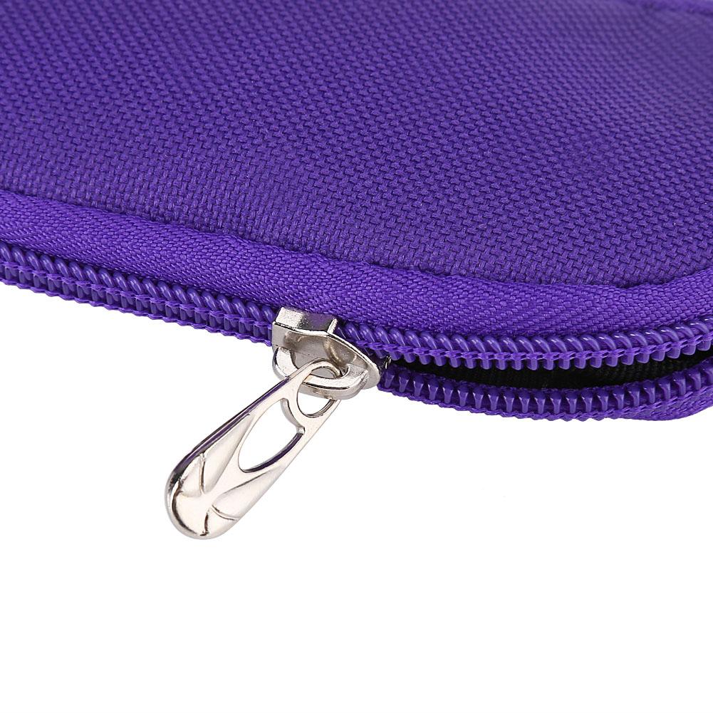 Portable key Chain Style 10-Compartment 23ML Essential Oil Holder Storage Bag Case (Purple)