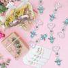 20 Sets Wedding Gift  Box  Decor  Set, Metal Guardian Angel Keychain Pendant+organza Bag+tag Suit,