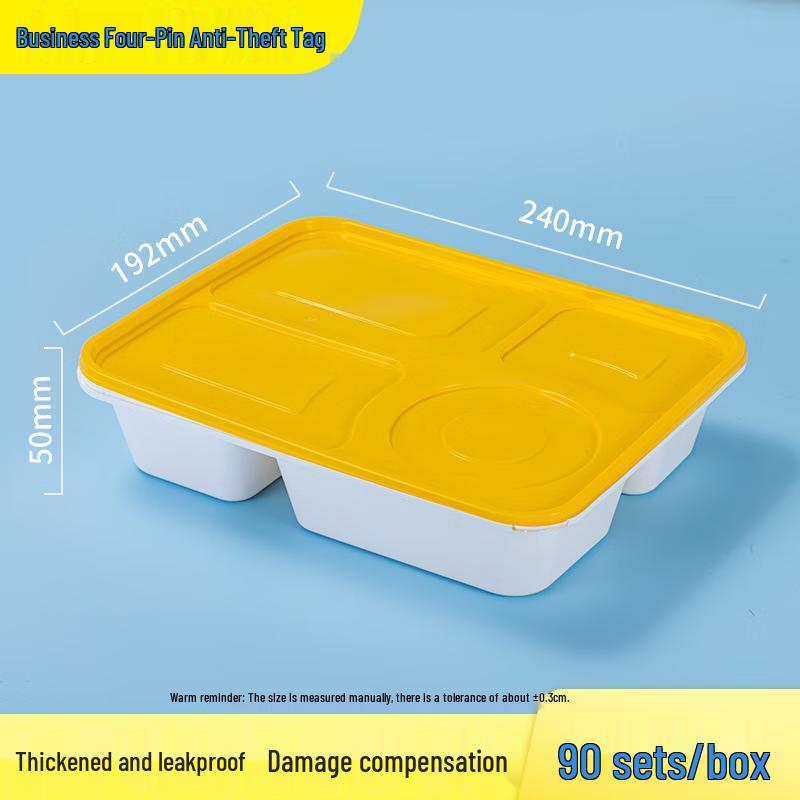 Disposable 4-Compartment Meal Prep Box