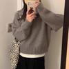 Autumn Winter Long Sleeved Half Zipper Pullover Sweater Turtleneck Fashion Elegant Office Sweet Lapel Loose Tops Casual Knitted Korean Simple Clothing