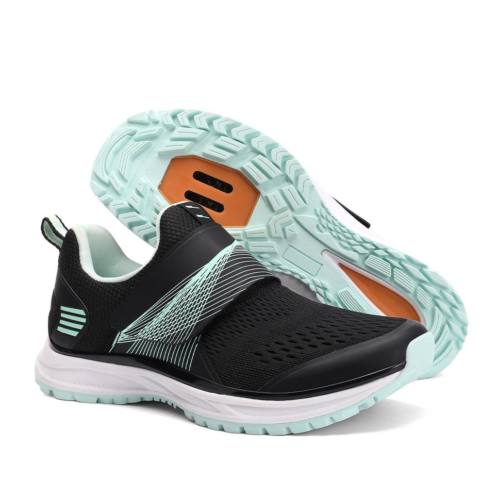 Damen Hallenfitness dynamische Radschuhe Hartsohle Gummisohle Radschuhe SPD MTB Sneaker Mountainbike Schuhe