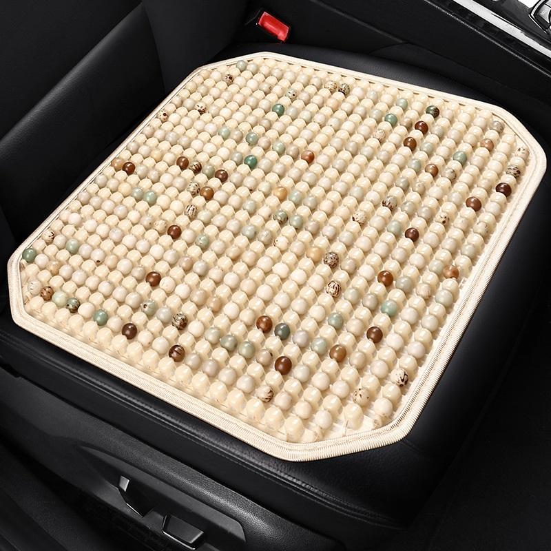 Car Seat Cushion Summer Cooling Mat Single Piece Truck Ventilated Breathable Wooden Bead Universal Car Seat Cover For All Seasons