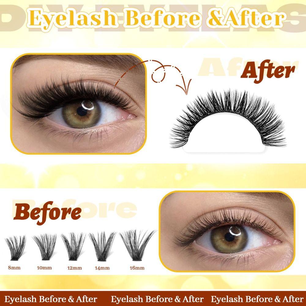 Wispy Style False Eyelashes Bond and Seal DIY Lash Extension Kit Fake Eyelash  Eye Lash Extension