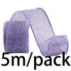 (5 meters/pack) 40mm color linen fabric iron wire edge ribbon gift box packaging ribbon festival decoration handmade DIY