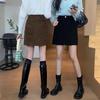 2023 Autumn/Winter Women's High Waist Corduroy Retro A-Line Skirt - Slim, Anti-Exposure, Korean Style