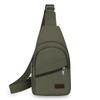 Rilibegan Men's Minimalist Canvas Chest Bag European and American Retro One Shoulder Crossbody Bag