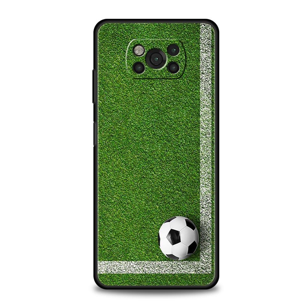 

Football Passion Soccer Ball Phone Case For For Xiaomi Poco X6 X5 Pro X4 X3 NFC F5 Pro F4 F3 GT M5 M4 Pro 5G M3 C51 C50 Cover Poco F3