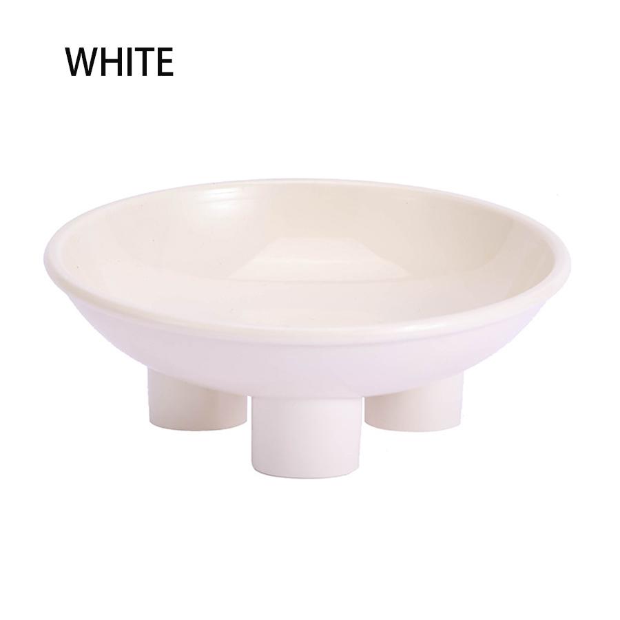 

Устойчивый контейнер для корма для домашних животных с высоким воротником, защитный кожух для кошек и собак, прочная водонепроницаемая тарелка белый