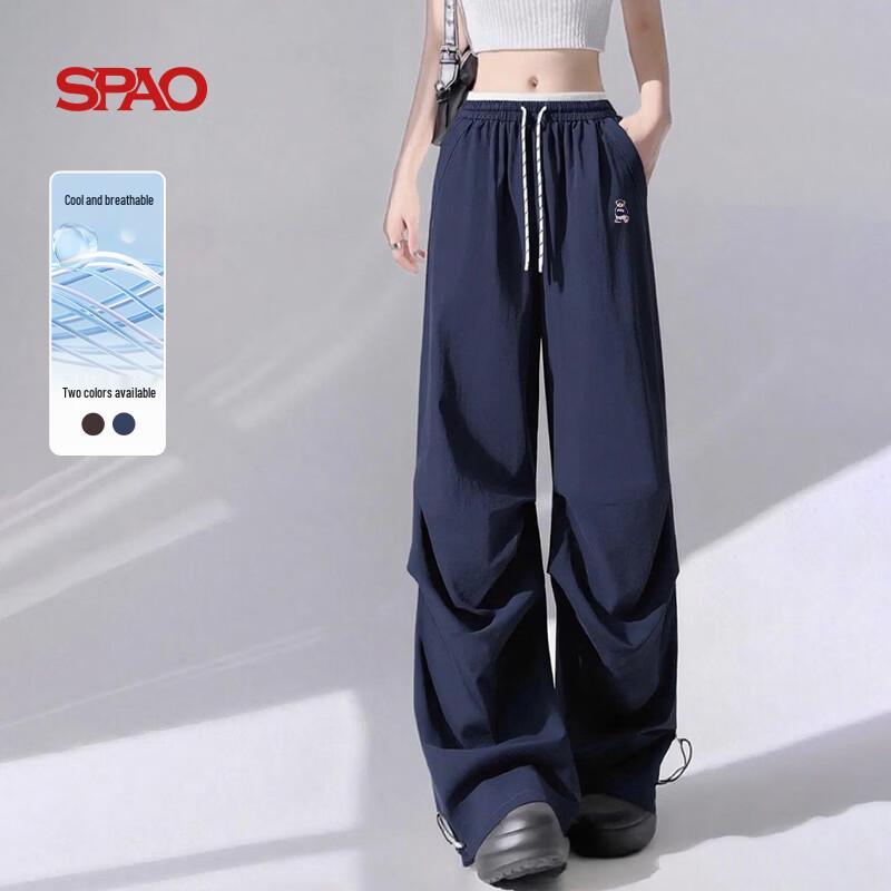 SPAO WOODIE Series Women s Cool-Touch Wide-Leg Pants M