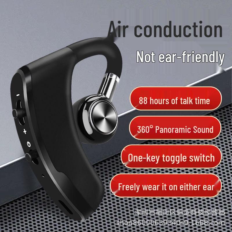 High-Quality Air Conduction Sport Bluetooth Earphones with Car Mount, Compatible with Apple & Android
