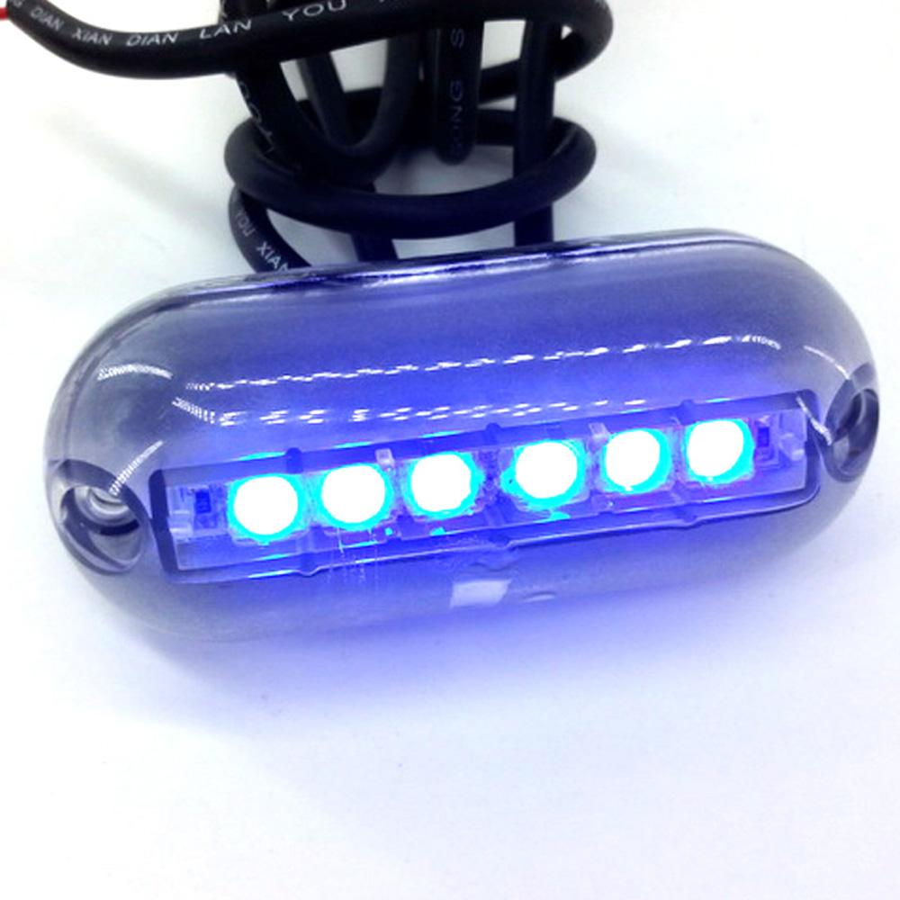 

12V 6 LED Underwater Boat Lights, IP68 Marine Stern Light with High LED for Yacht Sailing, Fishing and Swimming
