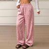 New Style Women's Long Pants - Fashionable, Casual, Loose-fitting Home Pants with Printed Design, Suitable for Wearing Outside.
