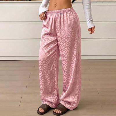 New Style Women's Long Pants - Fashionable, Casual, Loose-fitting Home Pants with Printed Design, Suitable for Wearing Outside.