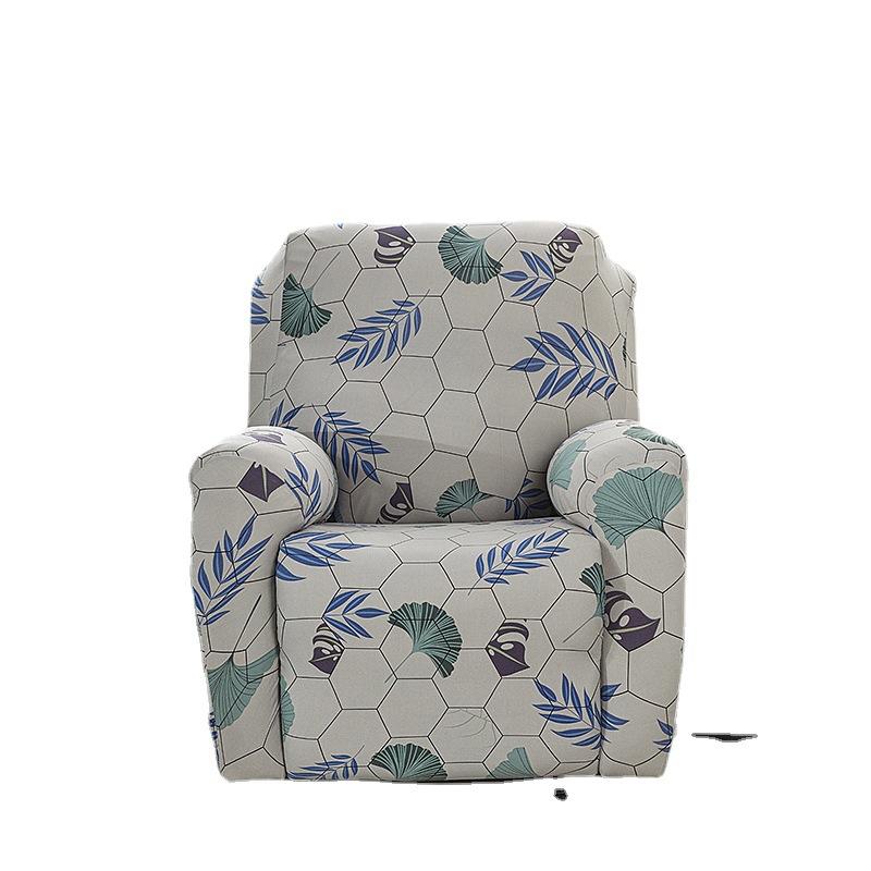 Elastic Printed Fabric All-Inclusive Recliner Cover Rocking Chair Cover Sofa Cover Protective Cover Single Function Recliner Cover