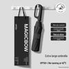 Black Vinyl UV Protection Automatic Three-Fold Rain Umbrella with Custom Logo