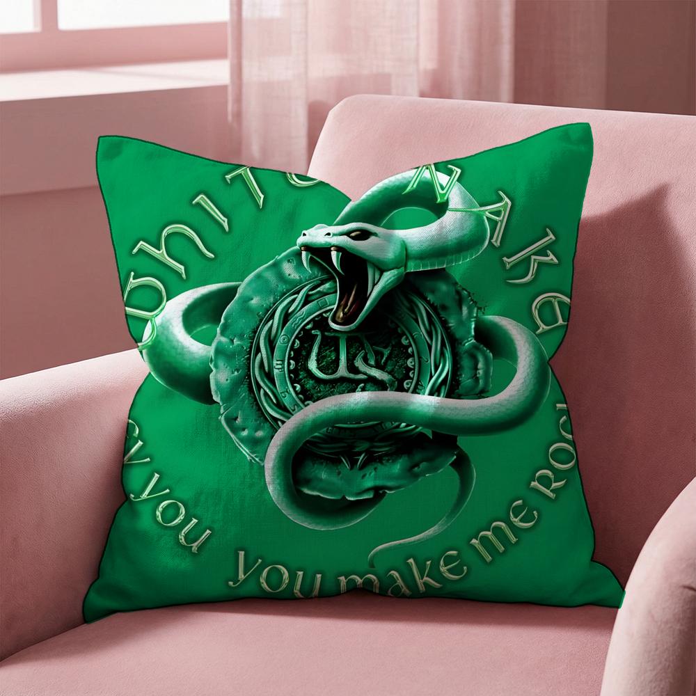 Whitesnake Cushion Cover Multi-Scene Pillow Cover for Home & Car - Reversible, Soft & Durable for Daily Use