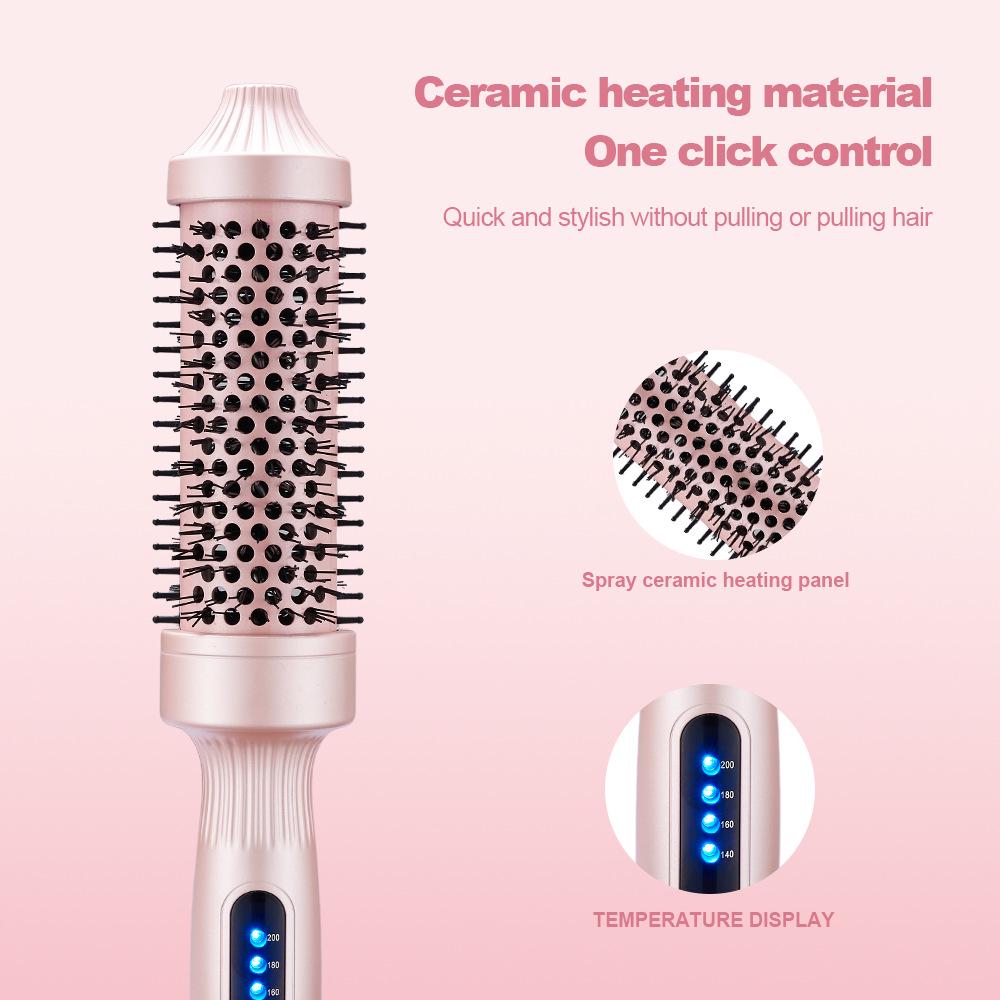 Cross-border Dual-use Curling Iron & Comb: Fluffy Comb for Curling & Straightening Hair