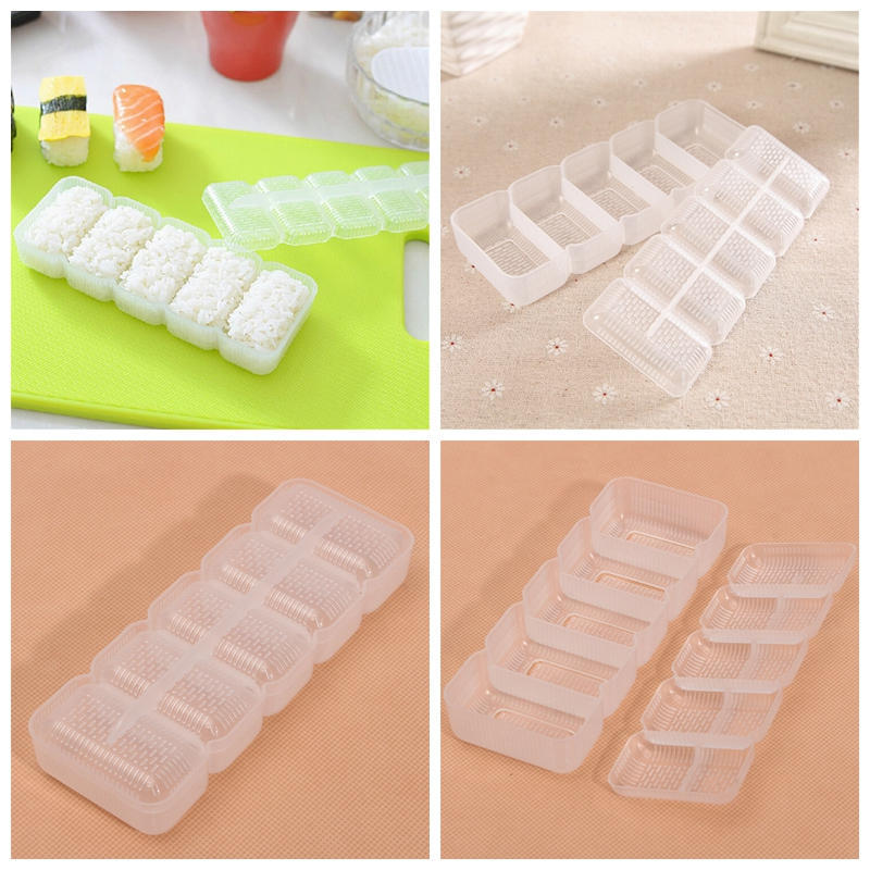Japan Nigiri Sushi Mold Rice Ball 5 Rolls Maker Non Stick Press Bento Tools