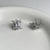 Shiny Crystal Zircon Flower Star Cuff Earrings Rhinestone No Piercing Geometric Clip Earring Simple Luxury Ear Clip Jewelry Gift