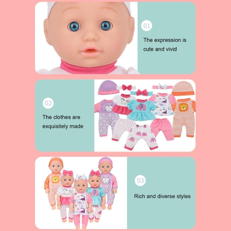 30cm Soft Vinyls Reborns Figurine Toy For Preschool with Life Like Design Imaginative Play Companion Doll for Toddler