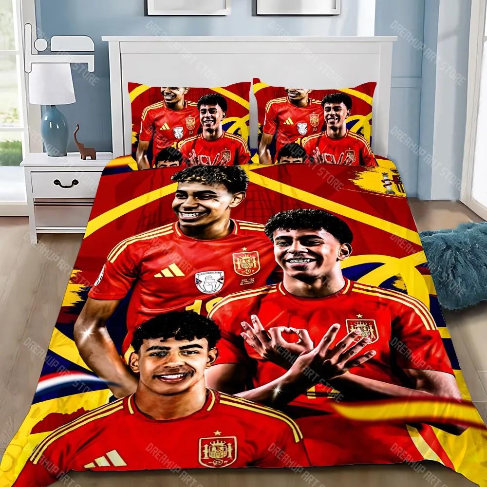 Football Stars Duvet Cover Pillowcase Bedding Set Adult Boy Girl Y-Yamal Bedroom Decoration Children Gift Single Double Size