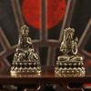 Brass Sakyamuni Figurines Miniatures Desktop Ornament Antique Copper Dharma Master Statue Decorations