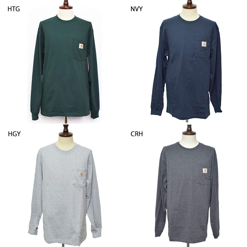 K126 Workwear Pocket Workwear Long Sleeve Pocket [Carhartt] Men's Long-Sleeve T-Shirt Men's T-Shirt L_WHT [Item]