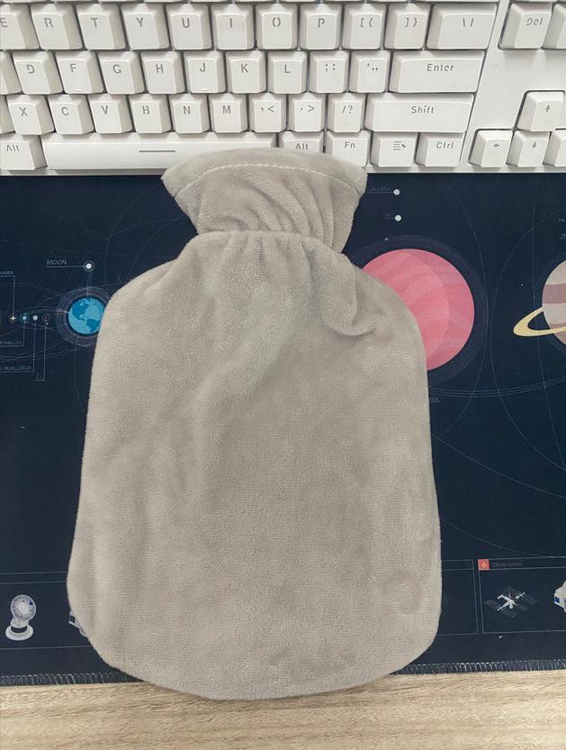 Faux Rabbit Fur Hot Water Bottle - Pour-In, Hand Warmer, Long-Lasting Heat, Large Capacity