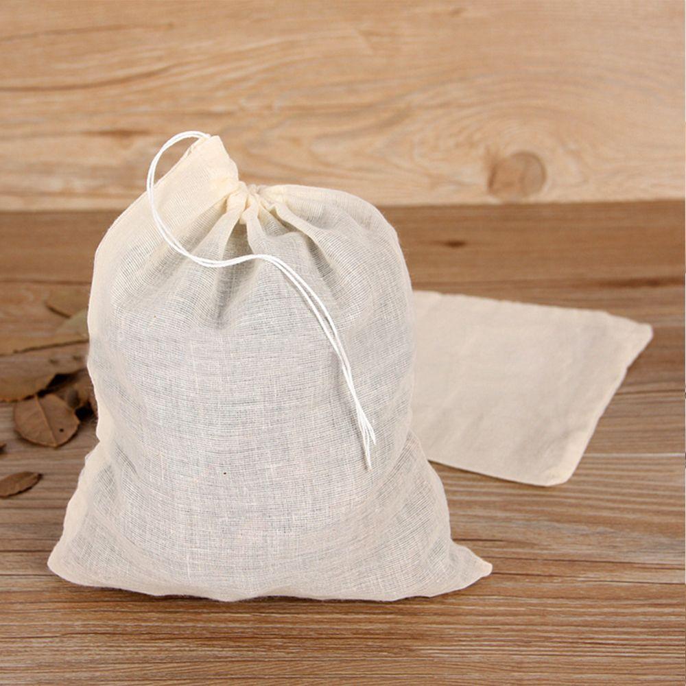 1/3/5PCS Reusable Food Colander Slag Bags Nut Milk Strainer Mesh Cotton Filter Bag Wine Strainer