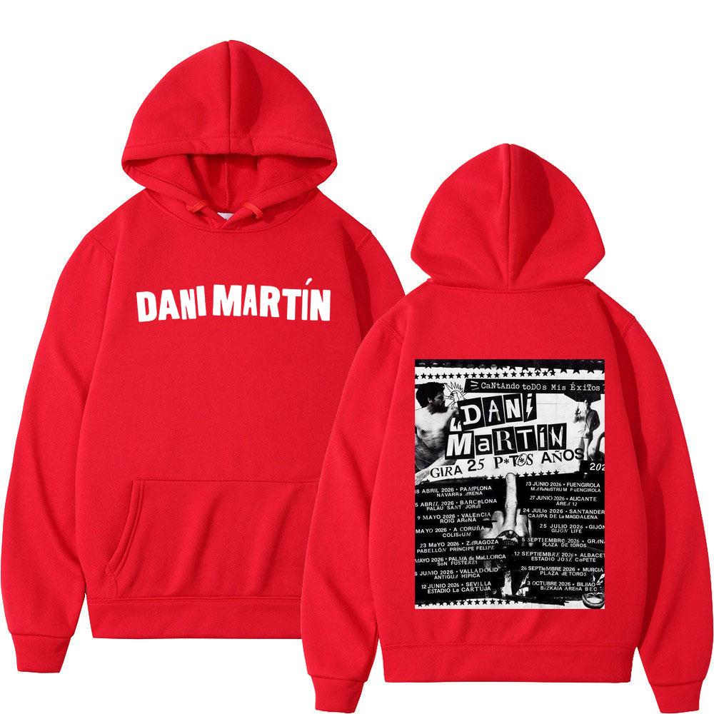 Sudadera con Gráficos de Moda de Dani Martín para Hombre y Mujer, Casual Vintage de Forro Polar, Ropa de Moda, Sudadera