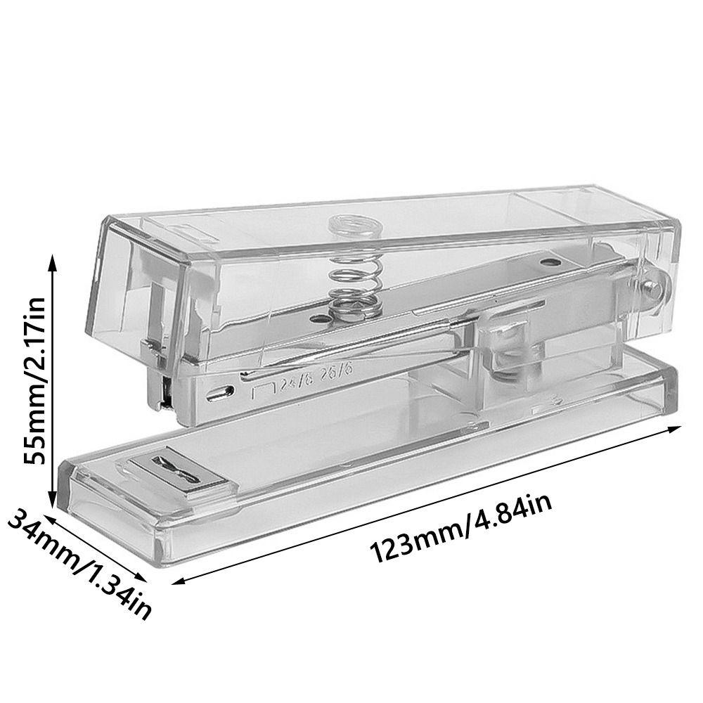 Use 24/6 26/6 Staples Long Stapler Transparent Heavy Duty Stapler  Bookbinding Supplies