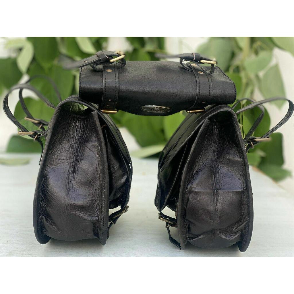 Δερμάτινη θήκη εργαλείων χωρίς εργαλεία αποσκευών 3 σε 1 Combo Σετ Τσάντα Σέλας Μοτοσικλέτα Γνήσια