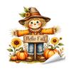 Creative Soft Decoration Gifts Autumn Maple Leaf Pinecone Scarecrow Pumpkin Static Window Clings, Waterproof PVC Indoor Outdoor Glass Decor