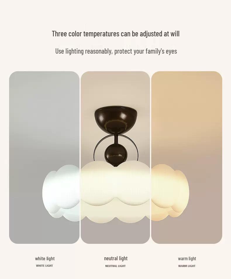 Pre-owned Retro Round Walnut Wood Chandelier for Bedroom or Study - Eye-Protection Ceiling Light