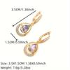 Water Drop Shape Dangle Earrings for Women Fashion Artificial Crystal Zirconia Drop Earring Wedding Party Jewelry Accessories