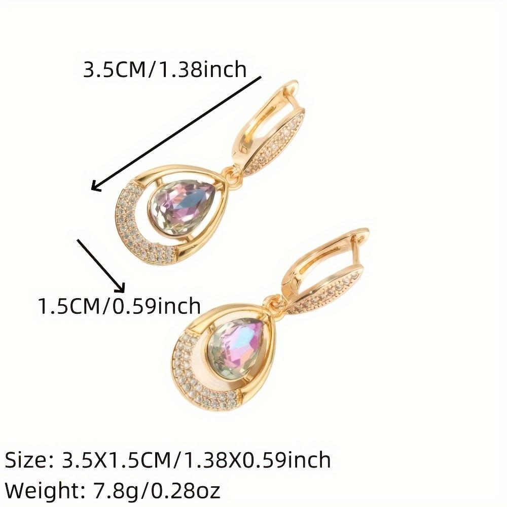 Water Drop Shape Dangle Earrings for Women Fashion Artificial Crystal Zirconia Drop Earring Wedding Party Jewelry Accessories
