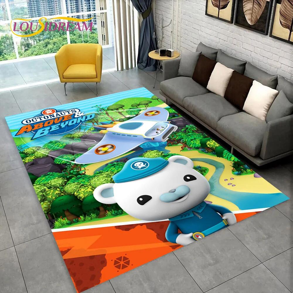 Tappeto Tappeto Carino Cartone Animato Barnacles degli Octonauts per Soggiorno Camera da Letto Decorazione Casa, Tappetino Antiscivolo per Divano Zerbino Regalo Bambini
