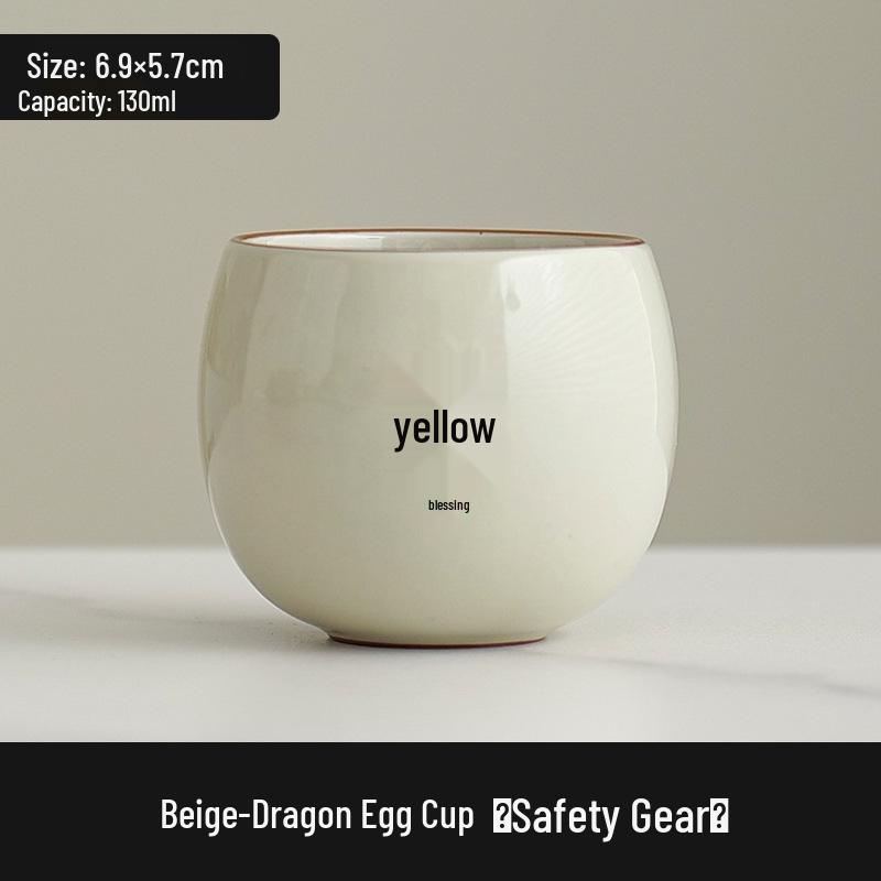 High-grade Ru Ware Personalized Ceramic Tea Cup with Hundred Family Surnames