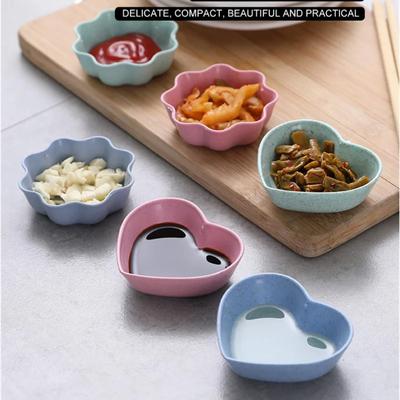 Tableware Bowl Heart Shape Lightweight Seasoning Bowl Food Sauce Dish Appetizer Plates For Kitchen Tools Kitchen Accessories