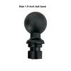 1.5 Inch Black Ballhead Combo Mounting Holder Double Socket Arm Round Base Kayak Accessories for GPS Photo Equipment